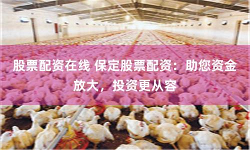 股票配資在線 保定股票配資：助您資金放大，投資更從容